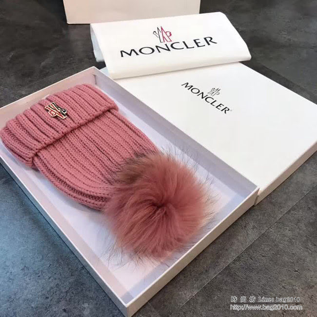 MONCIER蒙口 全新改良款 跑量款 經典火爆毛線配狐狸毛球針織帽 LLWJ7265